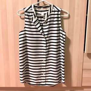 J Crew Striped Sleeveless Top size 0
